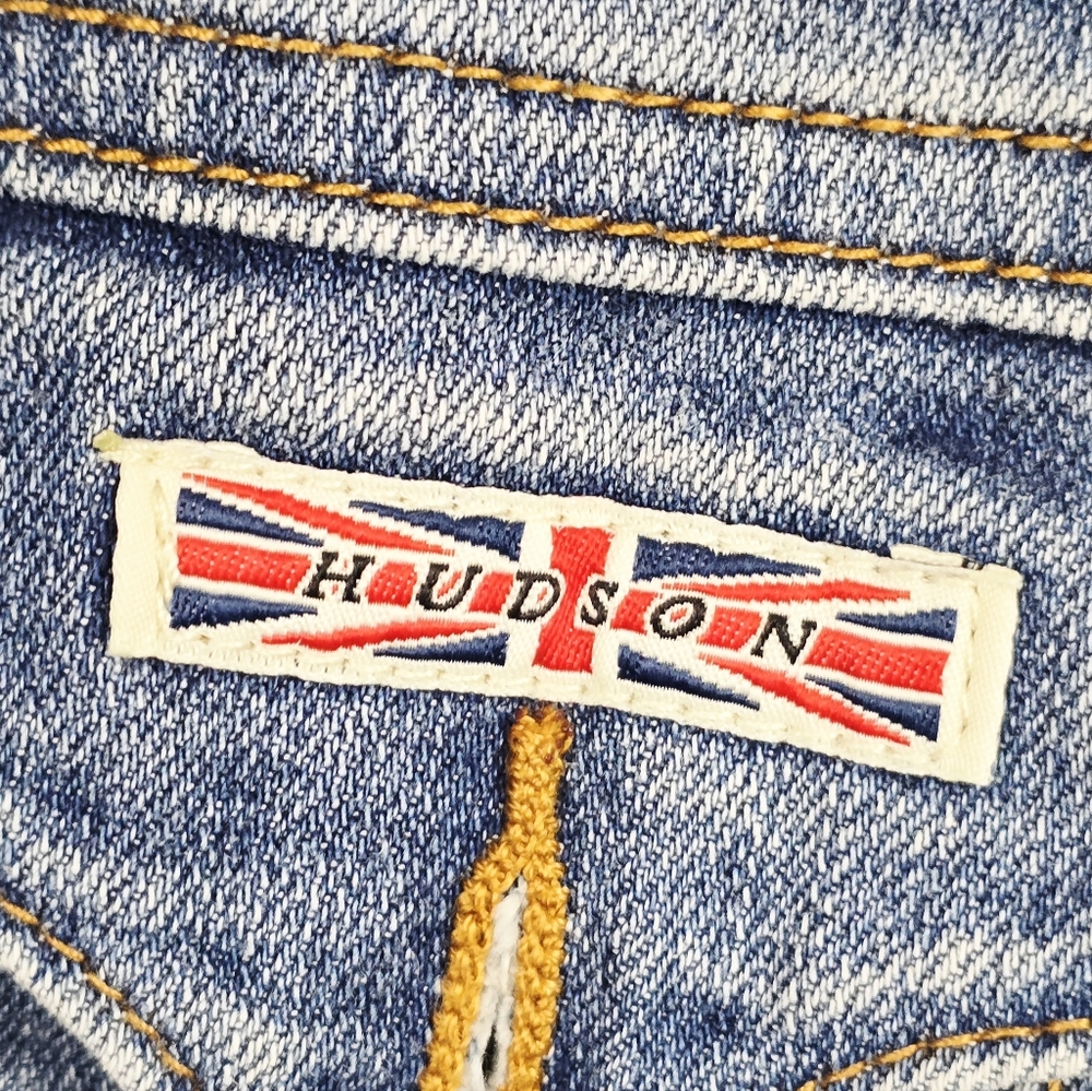Hudson Classic Blue Distressed Cropped Jean Jacket - Picture 7 of 9